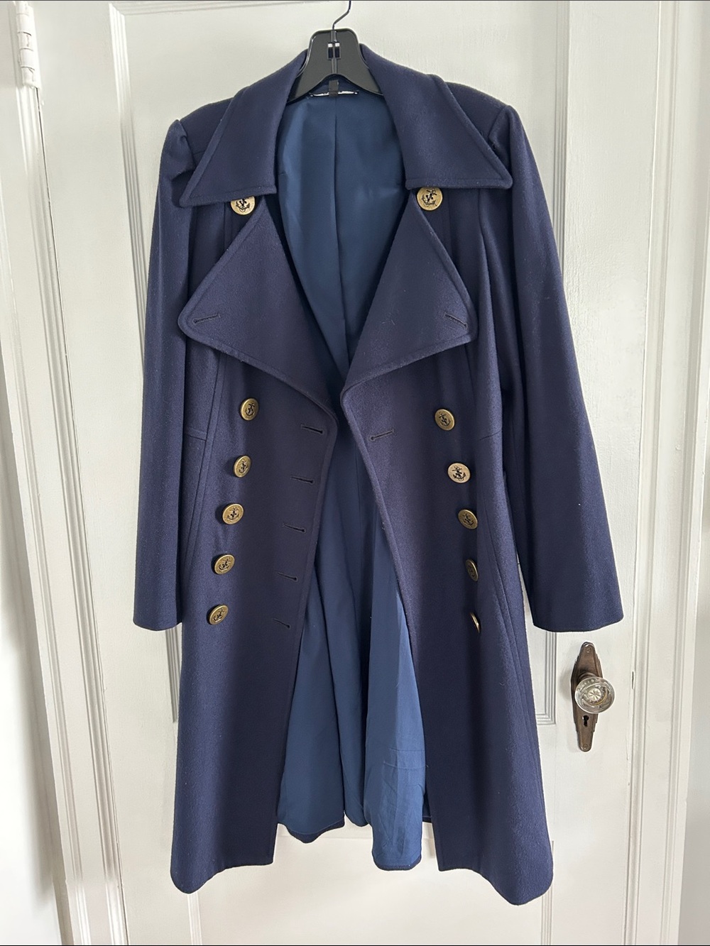 Betsey Johnson Classic Navy Double-Breasted Women's Coat
